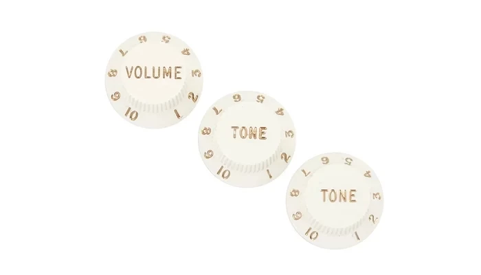 FENDER STRATOCASTER KNOB SETS PARCHMENT WHITE