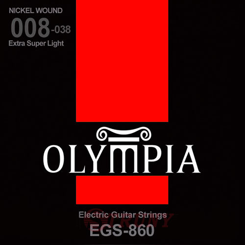 Olympia EGS-860 Regular Nickel Plated Steel Electric Guitar Strings 8/38