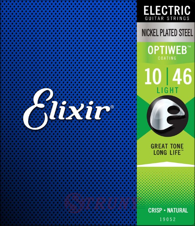 Elixir 19052 Optiweb Nickel Plated Steel Light 10/46