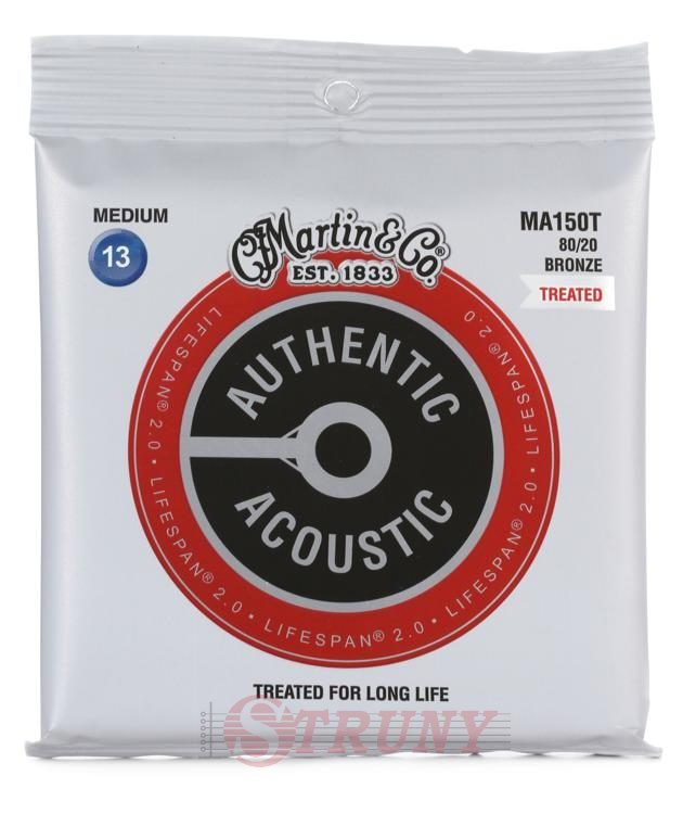 Martin MA150T Authentic Acoustic Lifespan 2.0 80/20 Bronze Medium (13-56)