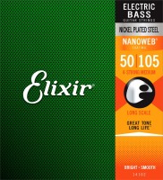 Elixir 14102 Nanoweb Coated Nickel Plated Steel Medium Long Scale 4-Strings 50/105