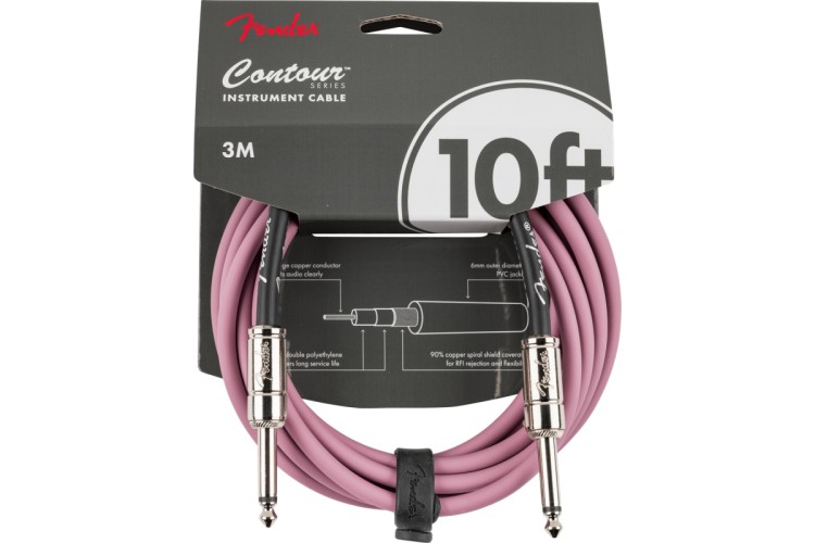Кабель інструментальний FENDER CABLE CONTOUR SERIES 10' BURGUNDY MIST
