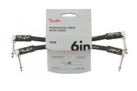 Fender CABLE PROFESSIONAL SERIES 6" PATCHES (PAIR) BLACK Інструментальний патч-кабель
