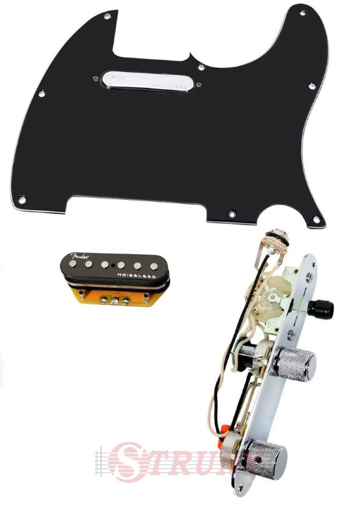 Fender Telecaster Loaded Pickguard Fender Gen4 Noiseless Pickups W/Switch BK