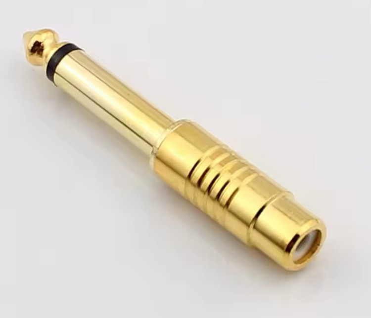 Avzhezh A0024GD Перехідник Jack 6.3 - RCA метал моно
