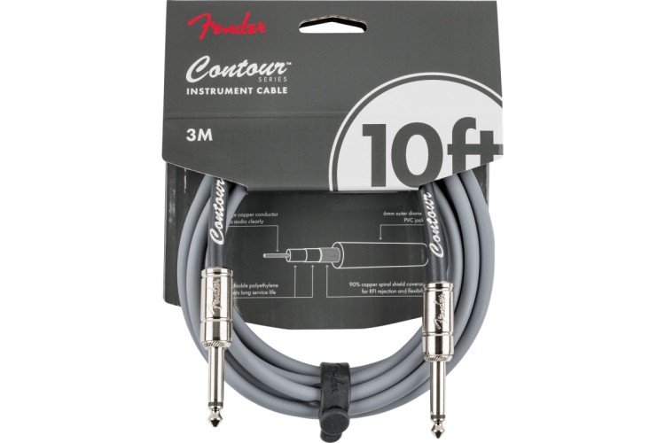 Кабель інструментальний FENDER CABLE CONTOUR SERIES 10' INCA SILVER