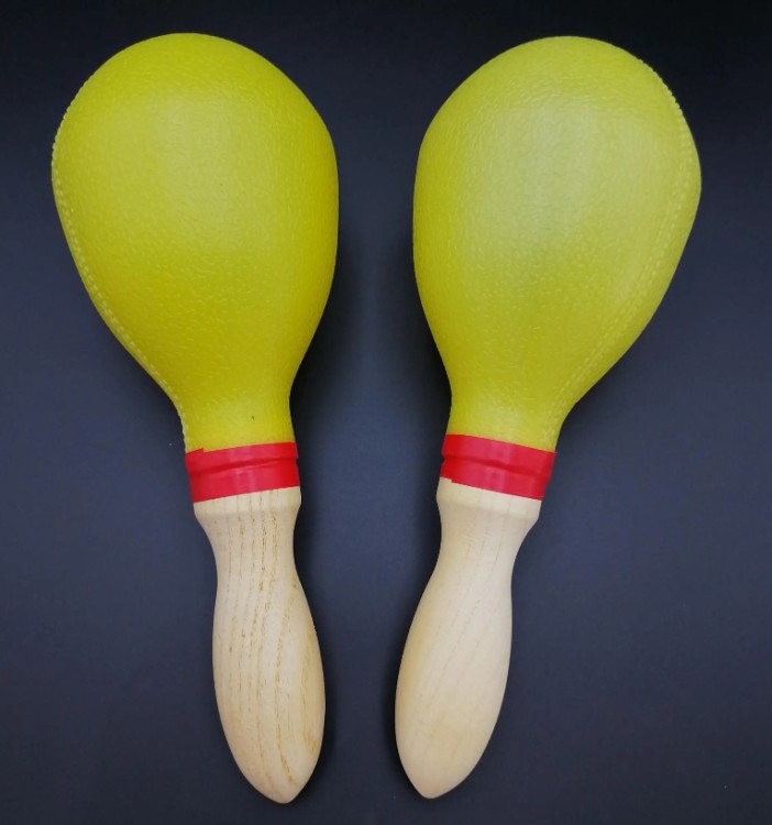 Avzhezh AMR15Y Large Plastic Maracas Wooden Handle Маракаси (пара)