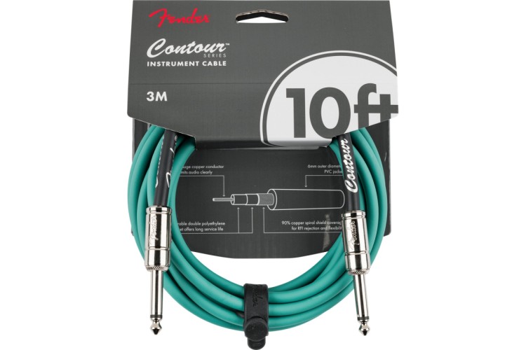 Кабель інструментальний FENDER CABLE CONTOUR SERIES 10' SHERWOOD GREEN