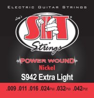 SIT S942 Extra Light Power Wound Nickel Electric Guitar Strings 9/42