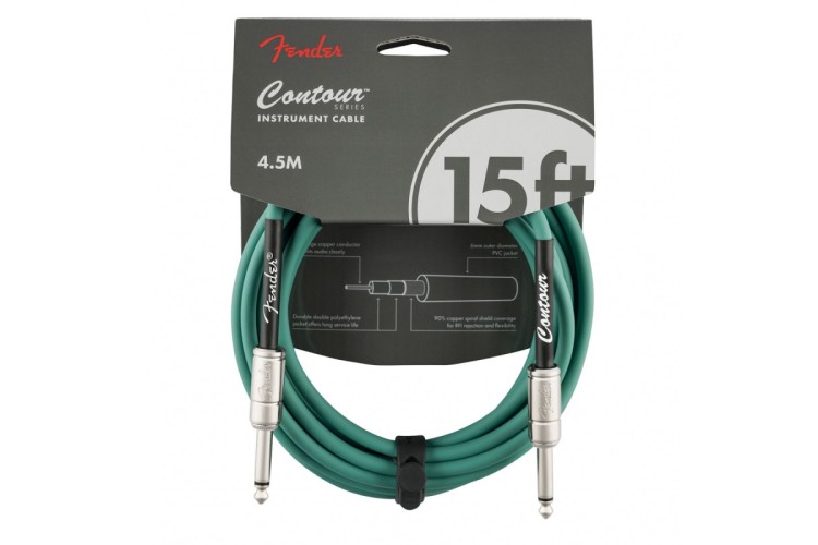 Кабель інструментальний FENDER CABLE CONTOUR SERIES 15' SHERWOOD GREEN