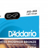 D'Addario EXP16 Phosphor Bronze Light Acoustic Guitar Strings 12/53
