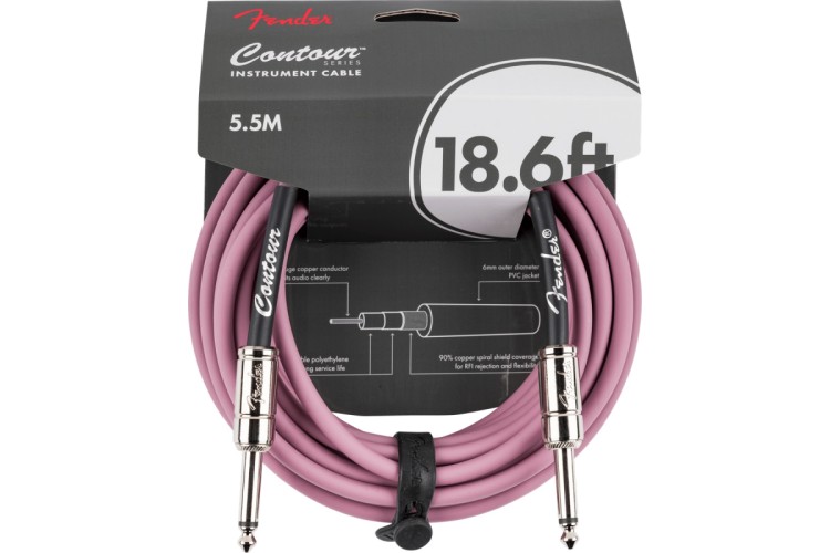 Кабель інструментальний FENDER CABLE CONTOUR SERIES 18.6' BURGUNDY MIST