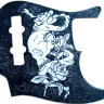 Панель (пикгард) тип J-Bass Custom Made Engraved With Skull and Roses 