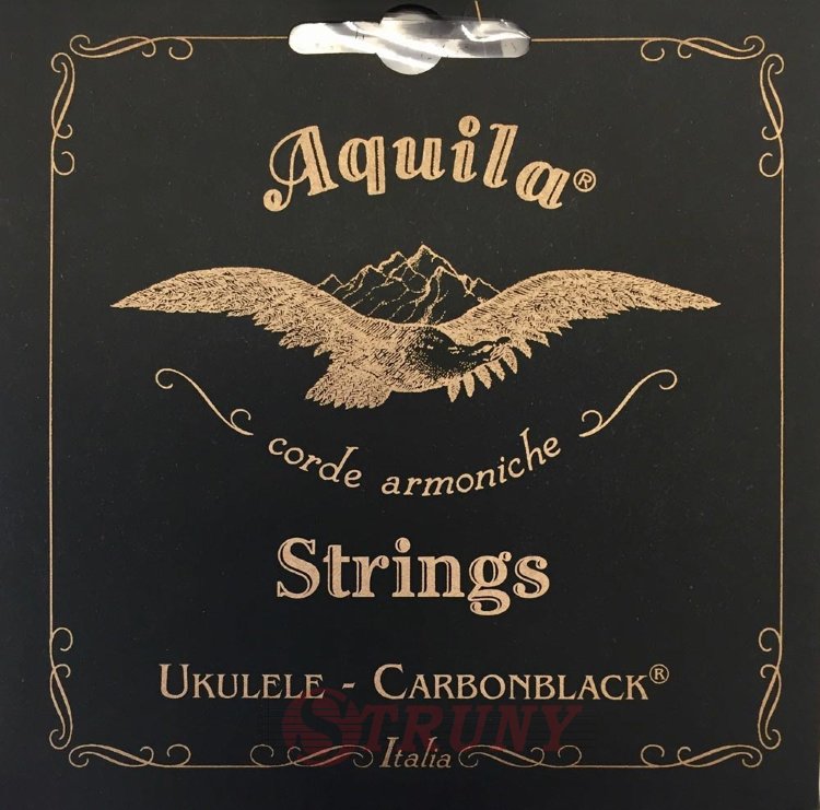 Aquila 144U Carbonblack Baritone Ukulele Strings High G