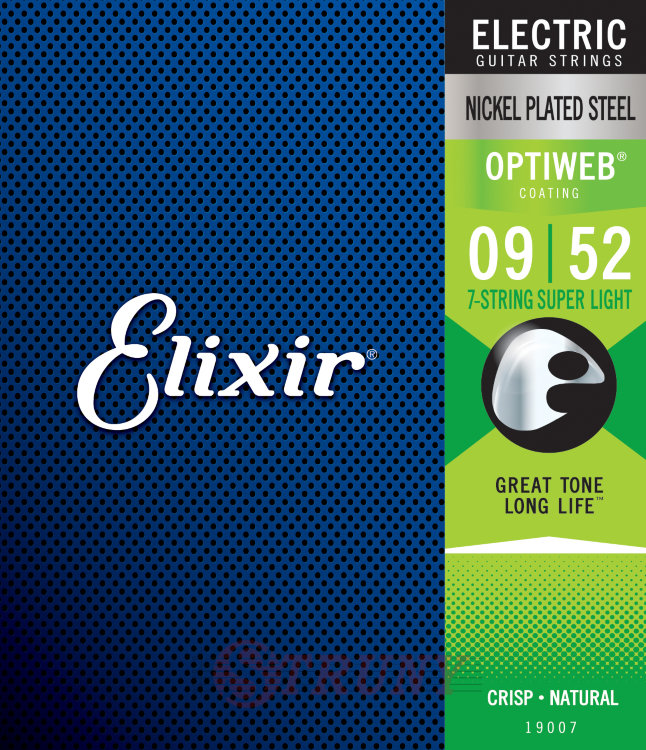 Elixir 19007 Optiweb Nickel Plated Steel 7-string Super Light 9/52