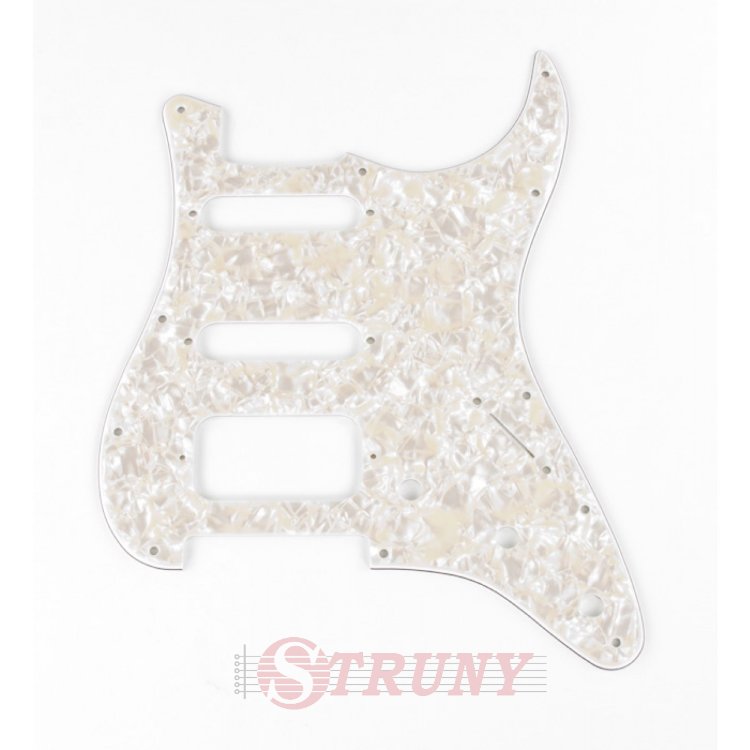 Fender PICKGUARD STANDARD STRAT H/S/S WHITE PEARL 4 PLY Пикгард