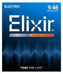 Elixir 12027 Nanoweb Nickel Plated Steel Custom Light 9/46 Elixir 12027 Nanoweb Nickel Plated Steel Custom Light 9/46
