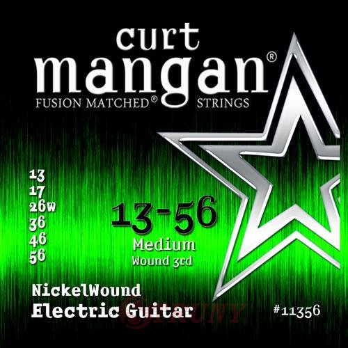 Curt Mangan 11356 Nickel Wound Electric Guitar Strings 13/56