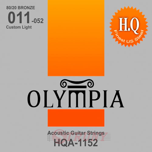 Olympia HQA-1152 80/20 Bronze Acoustic Guitar Strings Custom Light 11/52