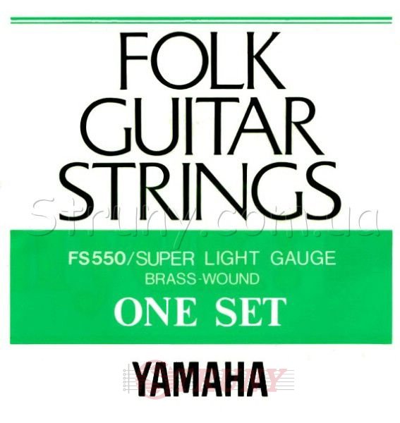 Yamaha FS550 Folk Guitar Strings Brass Wound 10/46
