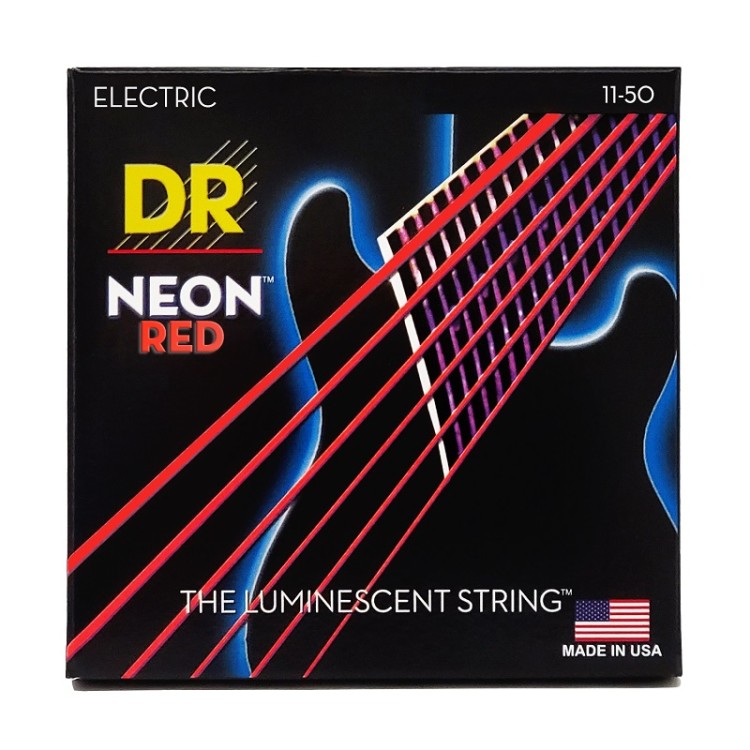 DR Strings NRE-11 NEON Red Electric - Heavy (11-50)