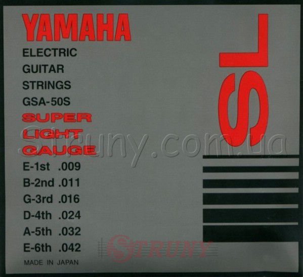 Yamaha GSA-50S Super Light Electric Guitar Strings 9/42