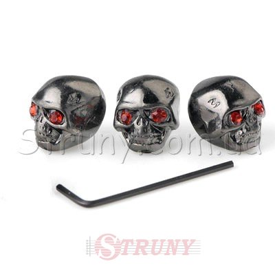 Ручки для потенциометров Skull Metall Head Blk Volume Tone (комплект)