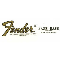 Деколь Fender Jazz Bass Electric Bass Gold