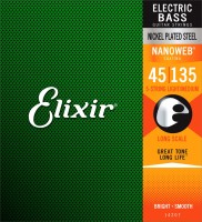 Elixir 14207 Nanoweb Coated Nickel Plated Steel Light-Medium Long Scale 5-Strings 45/135