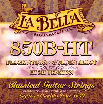 La Bella 850B-HT Elite Black Nylon Golden Alloy High