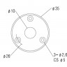 PaxPhil HJ008 CR Роз'єм-планка кругла
