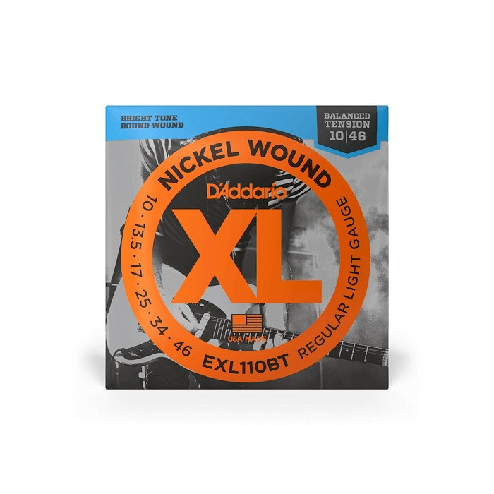 D'Addario EXL110BT Nickel Wound Balanced Tension Regular Light Electric Guitar Strings 10/46