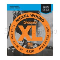 D'Addario EJ20 Nickel Wound JazzExtra Light 10/49
