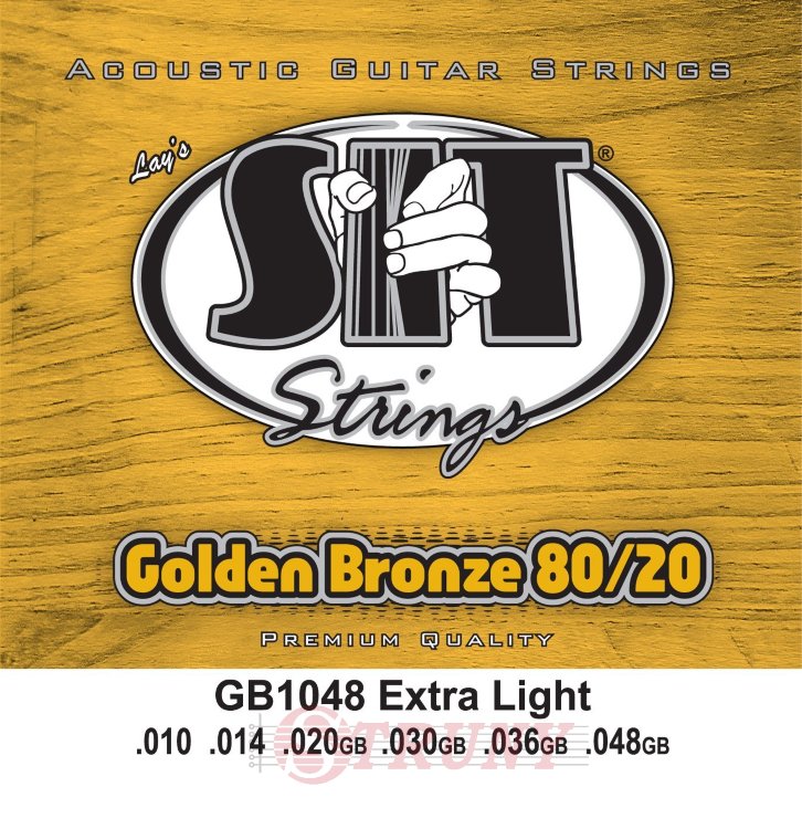 SIT GB1048 Extra Light 80/20 Bronze Acoustic Guitar Strings 10/48