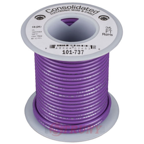 Consolidated 9305-7 Violet Провод ПВС PVC 24AWG UL1061 600V