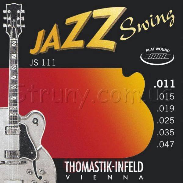 Thomastik-Infeld JS111 Jazz Swing Light  Flatwound Electric Guitar Strings 11/47