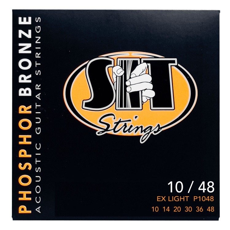 SIT P1048 Extra Light Phosphor Bronze Acoustic Guitar Strings 10/48 SIT P1048 Extra Light Phosphor Bronze Acoustic Guitar Strings 10/48