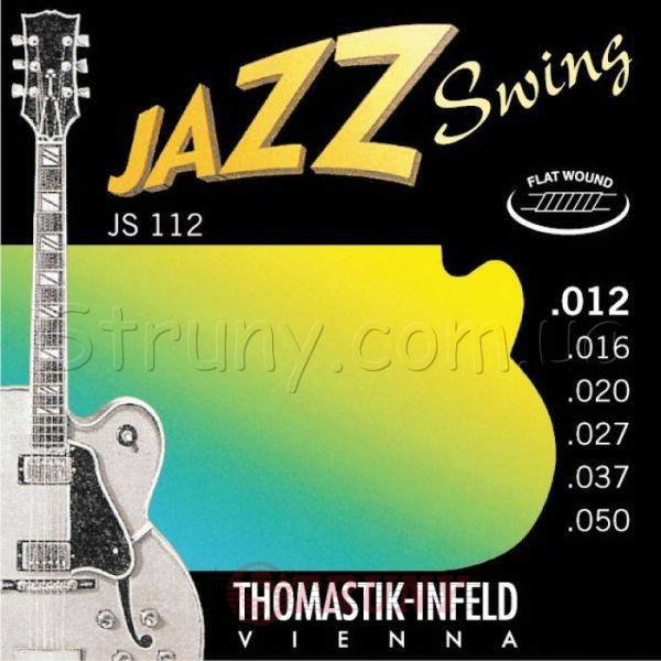 Thomastik-Infeld JS112 Jazz Swing Medium Light  Flatwound Electric Guitar Strings 12/50